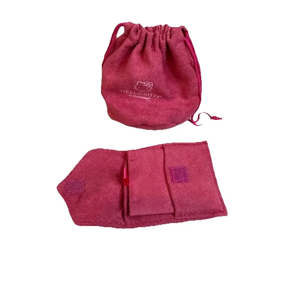 Hello Kitty for Diamonique Pink Pouch Insert Lot Vintage Jewelry Storage Case